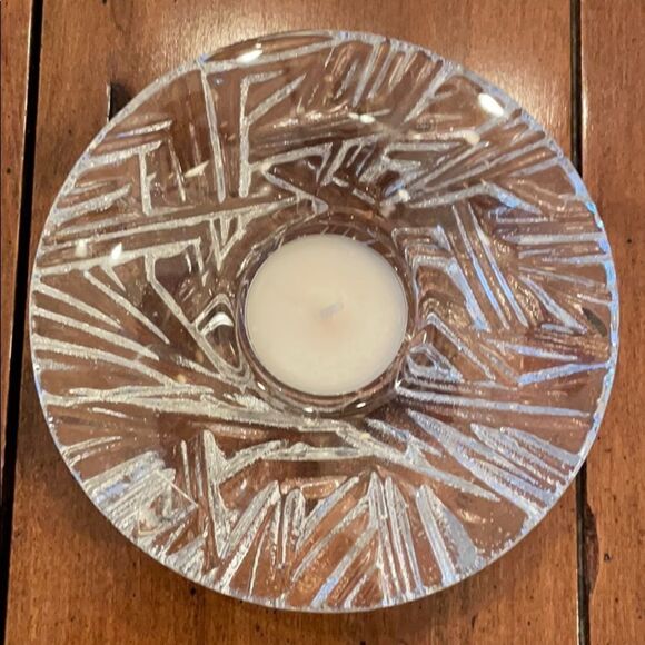 Orrefors Sweden Crystal Tea Light Candle Holder - Picture 2 of 8